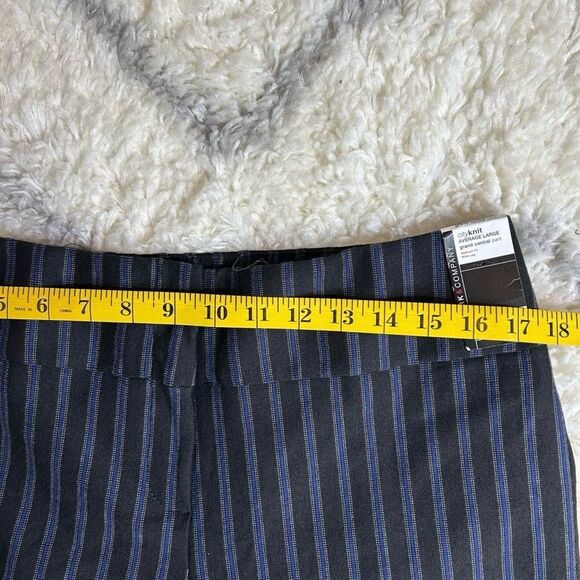 New York & Company Black and Blue Striped flare Pants - Picture 11 of 12